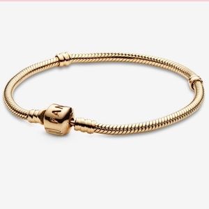 Pandora 14k Gold Moments Snake Chain Bracelet